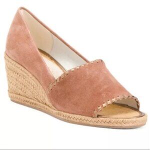 Jack Rogers Tan Suede Wedges